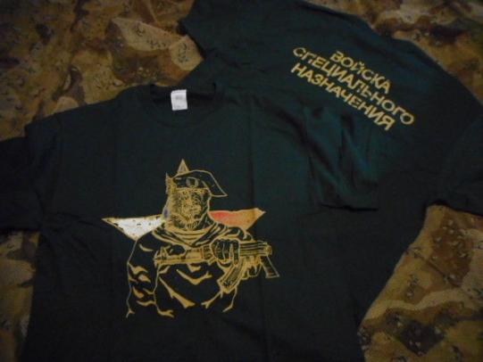 RUSSIAN SPETZNAZ USSR SF special forces T SHIRT L LARGE New green PARA AIRBORNE