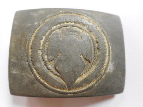 WW2 GERMAN HITLER YOUTH HJ ALLOY BELT BUCKLE de-nazi