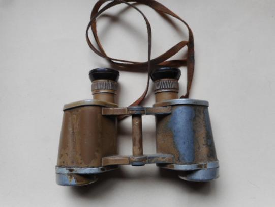 GERMAN ARMY / WAFFEN SS 6X30 DIENSTGLAS BINOCULARS ORDINANCE TAN & STRAP