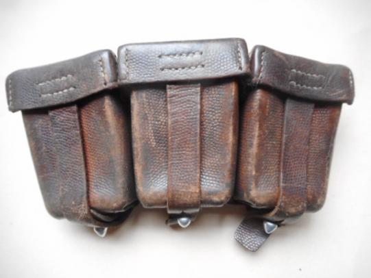 WW2 GERMAN ARMY WH K98 brown LEATHER AMMO POUICH berlin 1935