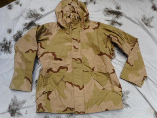 US ARMY issue ECWCS USA tri Desert CAMO waterproof goretex PARKA COAT JACKET L R