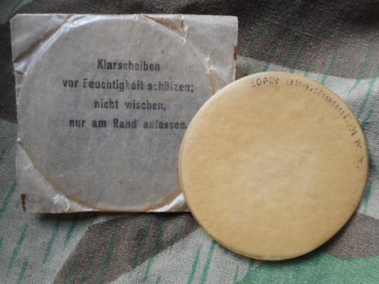 WW2 GERMAN GAS MASK SPARE LENS SET for tin GENUINE RARE world war two