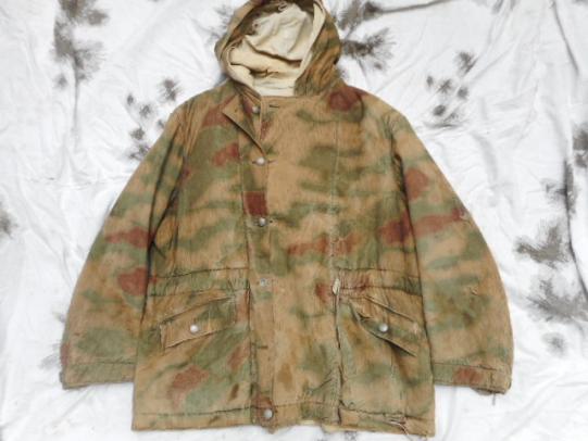 WW2 GERMAN SUMPTARN tan & water CAMO TARN WINTER PARKA eastern front combat worn