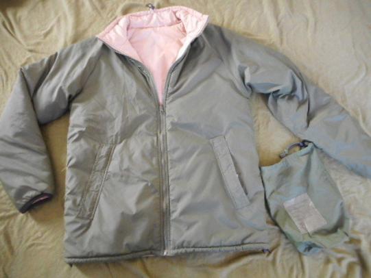 BRITISH ARMY ISSUE PCS PERTEX ARCTIC THERMAL desert / od WARM JACKET COAT L large & STUFF SACK