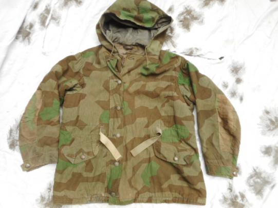 WW2 GERMAN ARMY WH HEER / LUFWAFFE SPLINTER TARN CAMO rare none revesible rayon lined