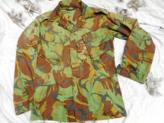 OLD SCHOOL 1970'S - 80'S Falklands War ERA ex paratrooper TROPICAL DPM COMBAT SHIRT modified LARGE SIZE
