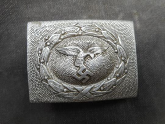 ORIGINAL EARLY WW2 GERMAN LUFTWAFFE AIRFORCE fallschirmjager 2 PART ALLOY DROP TAIL BELT BUCKLE
