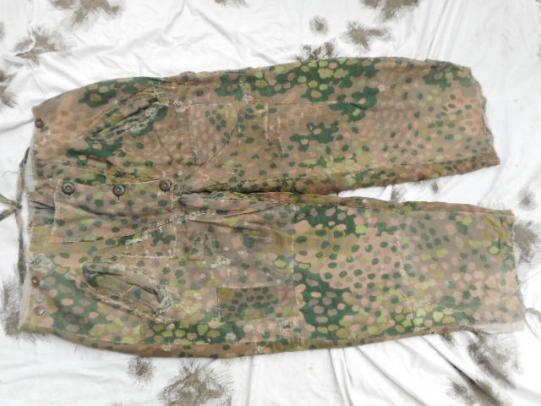 RARE WAFFEN SS WINTER PADDED DOT CAMO COMBAT TROUSERS