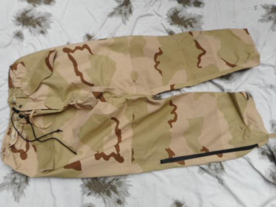 GENUINE USA US ARMY ISSUE gore tex waterproof ECWCS TRI DESERT CAMO TROUSERS L R