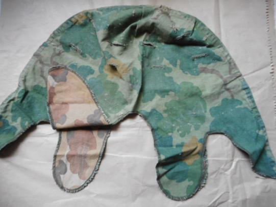 1974 DATED US ARMY USMC M1 HELMET COVER MITCHELL LEAF CAMOUFLAGE vietnam war