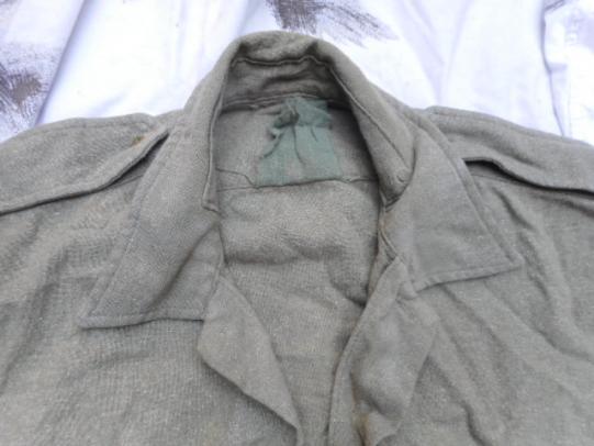 ORIGINAL ISSUE BRITISH ARMY falklands war KF WOOL combat SHIRT OG GREEN