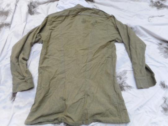 ORIGINAL ISSUE BRITISH ARMY falklands war KF WOOL combat SHIRT OG GREEN