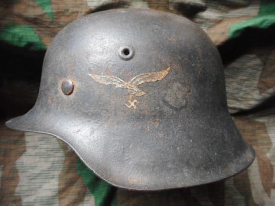 original WW2 GERMAN luftwaffe M42 M 42 SD SINGLE DECAL ckl64 HELMET late war type