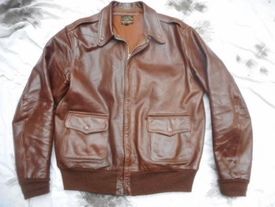 Original EASTMAN LEATHER elc MONARCH A2 USAF PILOT FLYING JACKET COAT 46 L - XL