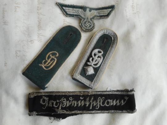GD grossdeuchland GROUPING cuff band SHOULDER STRAPS cut off breast eagle
