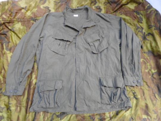 1969 slant pocket US ARMY OG-107 VIETNAM War jungle JACKET COAT ripstop XL R