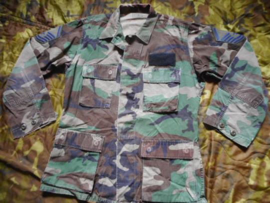US ARMY AIR FORCE genuine issue WOODLAND camo camouflage BDU COMBAT JACKET coat