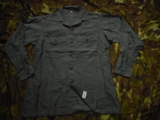ORIGINAL 1972 US ARMY ISSUE OG 107 UTILITY SHIRT genuine VIETNAM WAR L large MAC V