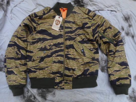 EAST ASIA SUPPLY CO VIETNAM WAR golden TIGER STRIPE sparse L-2B FLYING bomber JACKET Large