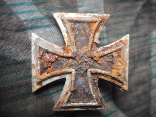 WW2 GERMAN RELIC iron cross first class EK1 falaise pocket normandy GROUND DUG
