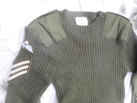 1982 dated genuine FALKLANDS WAR PARACHUTE REGIMENT PARA issue WOOL JUMPER PULLOVER size 3