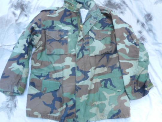original ALPHA INDUSTRIES USA US ARMY WOODLAND CAMO CAMOUFLAGE M65 M 65 COAT FIELD jacket XL