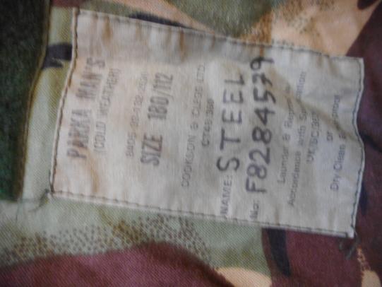 BRITISH ARMY & rm COMMANDO issue 68 DPM falklands war ARCTIC PARKA SMOCK 180/112 xl