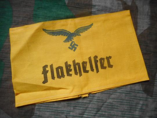 WWS GERMAN LUFTWAFFE / HJ HITLER YOUTH FLAK GUN HELPER flakhelfer ARM BAND