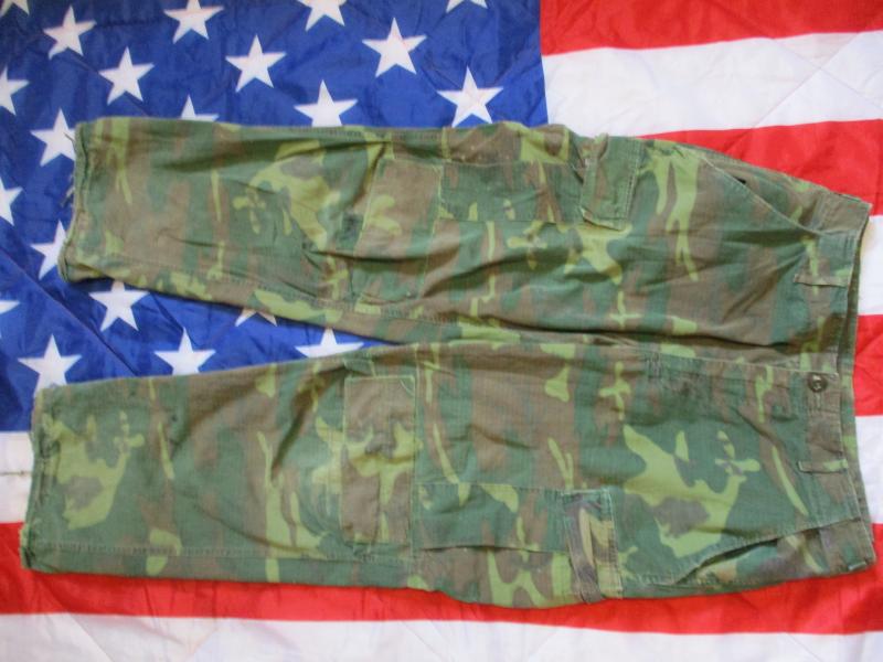 GENUINE 1969 US ARMY VIETNAM War SLANT POCKET jungle TROUSERS erdl green CAMO