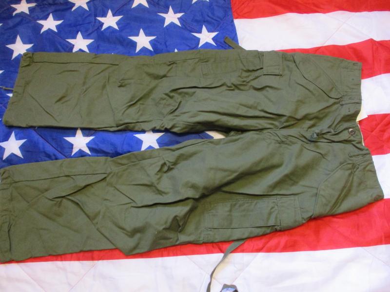 GENUINE 1974 US ARMY ISSUE OG107 GREEN VIETNAM War M65 COMBAT TROUSERS mint M R
