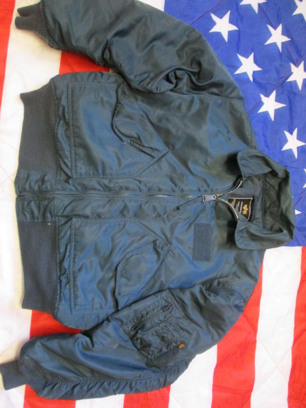 original ALPHA INDUSTRIES USA CWU 45 / P ma1 bomber pilot JACKET COAT blue xl
