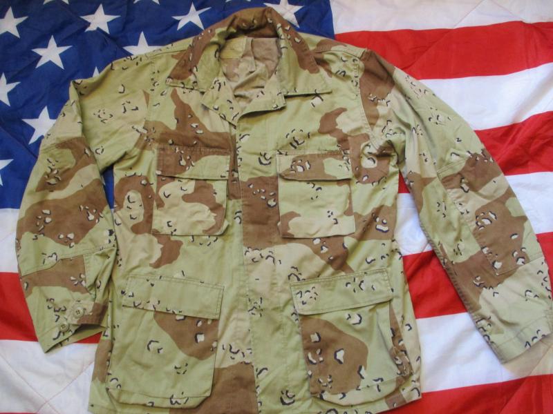 GENUINE ISSUE US ARMY Gulf War 1 CHOCOLATE CHIP DESERT CAMO BDU combat JACKET M R