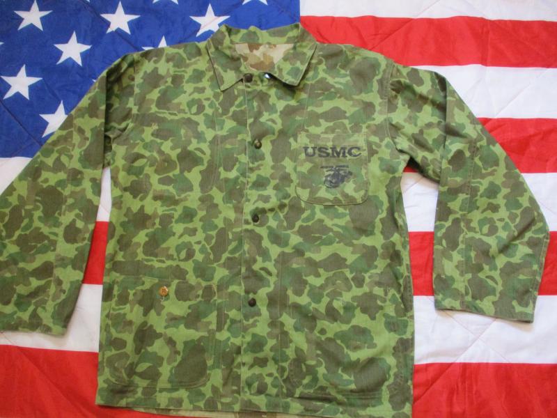 WW2 US MARINE marines USMC FROGSKIN CAMO HBT COMBAT JACKET PACIFIC p40 p42