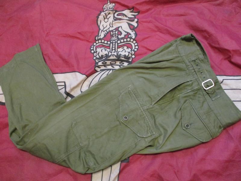 RARE PARACHUTE REGIMENT para sas 1956 OG'S  X WAIST jungle TROUSERS SIZE 7 mint