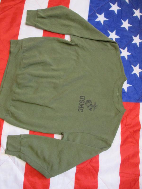 GENUINE ISSUE USMC US MARINES MARINE og green SWEATSHIRT afghanistan vietnam war