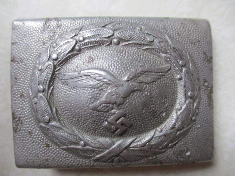 ORIGINAL GENUINE WW2 GERMAN THIRD RIECH LUFTWAFFE ALLOY BELT BUCKLE normandy used worn