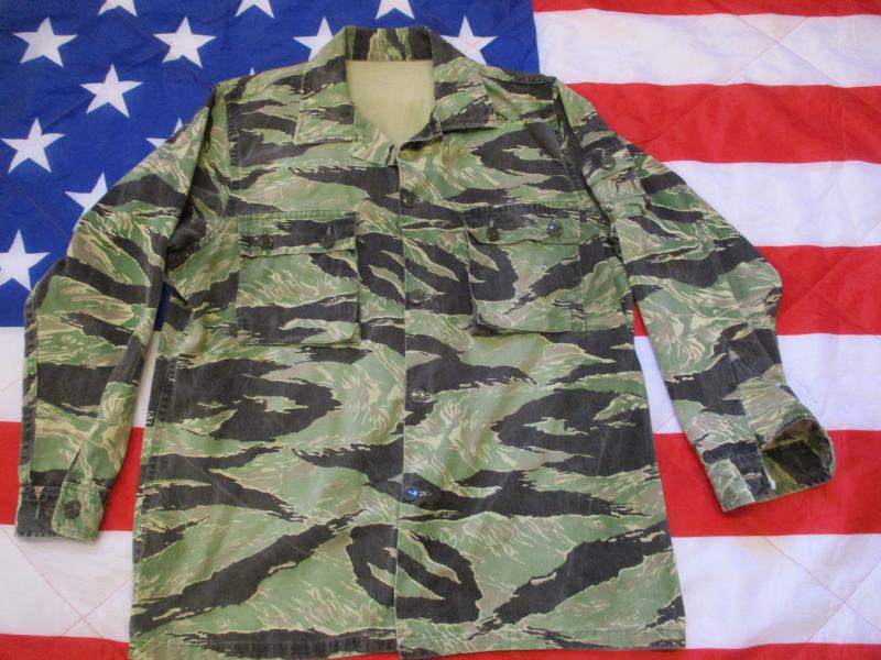RARE original TIGER STRIPE PRODUCTS USA Vietnam War JWD CAMO COMBAT SHIRT medium