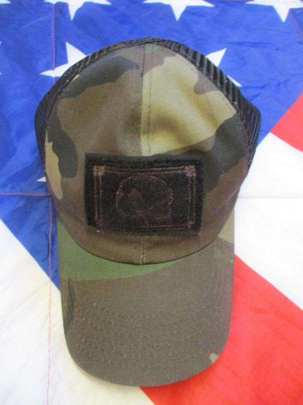 Genuine ROGUE AMERICAN USA death card BASEBALL CAP hat m81 WOODLAND CAMO new