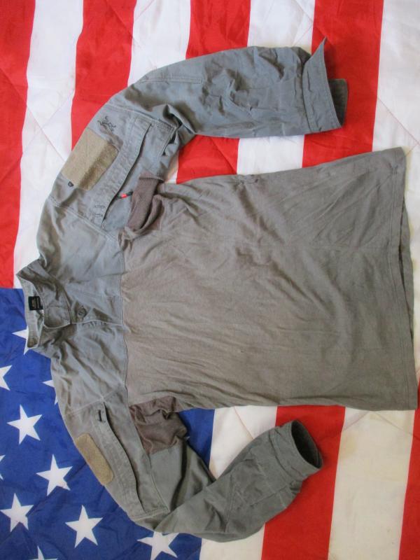 RARE GENUINE ARCTERYX LEAF COMBAT ubacs SHIRT seal team devgru used WOLF GREY Large