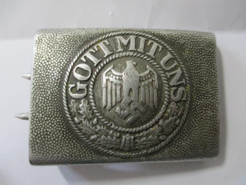 ORIGINAL WW2 GERMAN ARMY WH ALLOY BELT BUCKLE eastern front found kursk