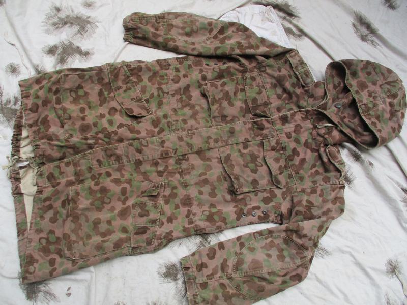 1960's AUSTRIAN GERMAN 60's Kampfanzug PEA DOT CAMO TARN fishtail PARKA SMOCK L