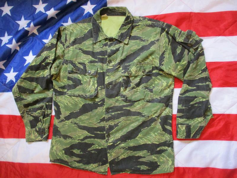 RARE original TIGER STRIPE PRODUCTS USA Vietnam War JWD CAMO us sf COMBAT SHIRT