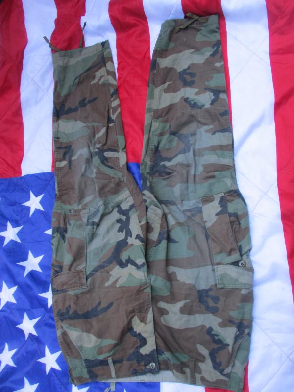 GENUINE early GRENADA issue white label US Aarmy / usmc  AMERICAN woodland CAMO BDU combat PANTS TROUSERS m65 Large