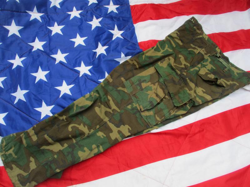 GENUINE 1969 US ARMY VIETNAM War SLANT POCKET jungle TROUSERS erdl brown CAMO Medium LONG = 36