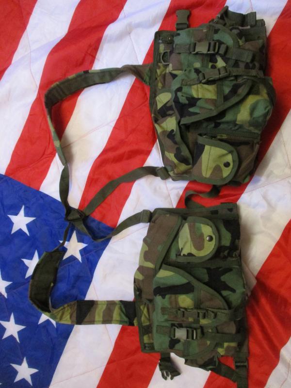 ORIGINAL ARKTIS usa M81 WOODLAND camo CHEST RIG WEBBING split front MODEL new