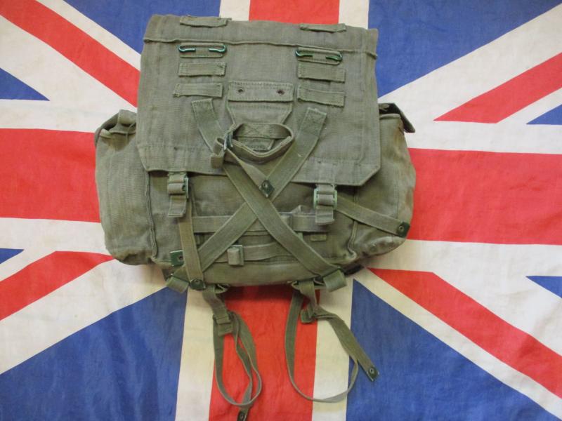 ORIGINAL 1966 mw&s BRITISH ARMY / SAS ISSUE 44 PATTERN jungle WEBBING BACK PACK
