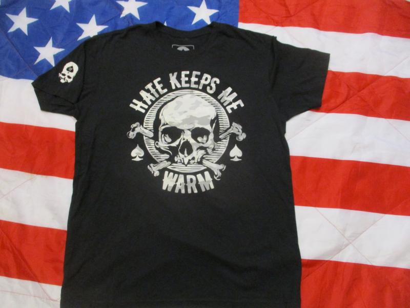 ZERO FOXTROT USA t shirt HATE KEEPS ME WARM wolverines red dawn movie LARGE new