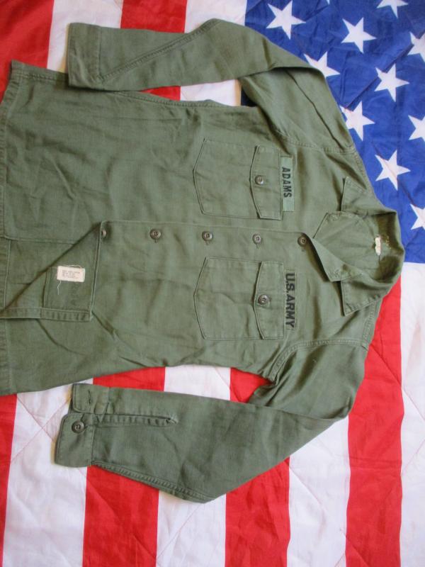 ORIGINAL 1967 Vietnam War US ARMY ISSUE OG 107 UTILITY SHIRT 15 1/2 X 35 MEDIUM