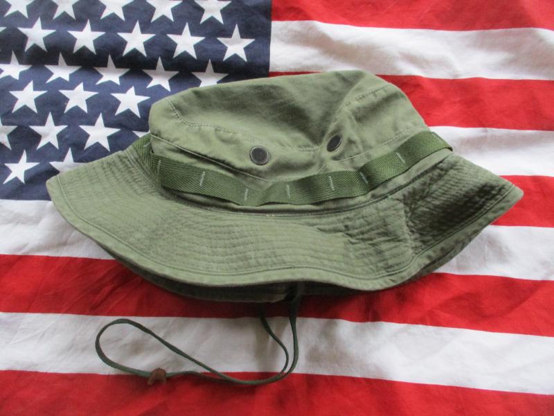 ORIGINAL 1972 dated US ARMY og 107 VIETNAM WAR BOONIE JUNGLE HAT size 7 Medium