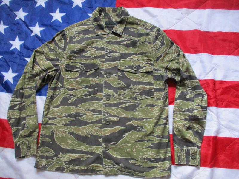 ALL SAINTS USSF vietnam war LATE WAR LLD tiger stripe jungle SHIRT medium LARGE